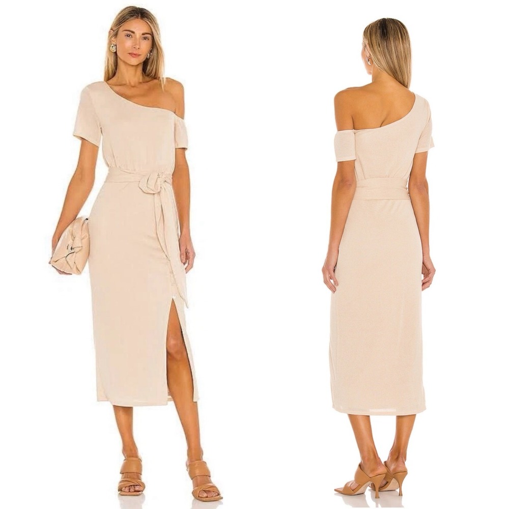 Privacy Please Women's Cream‎ Eden Midi Dress Size XS